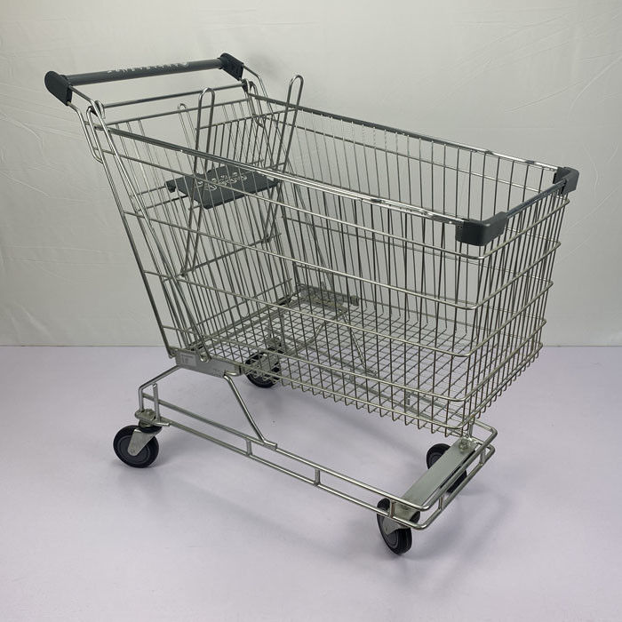 Grey 240L Supermarket Grocery Cart Australian Supermarket Metal Shopping Trolley