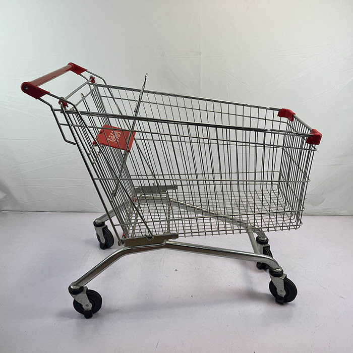 180L General store Galvanized European Market Supermarket Shopping Trolley