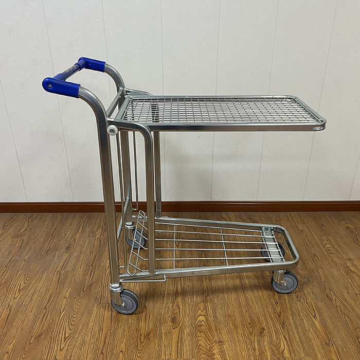 Transport Housekeeping Trolleys Tally Of Cargo Lightweight Folding Heavy Duty Warehouse Trolley