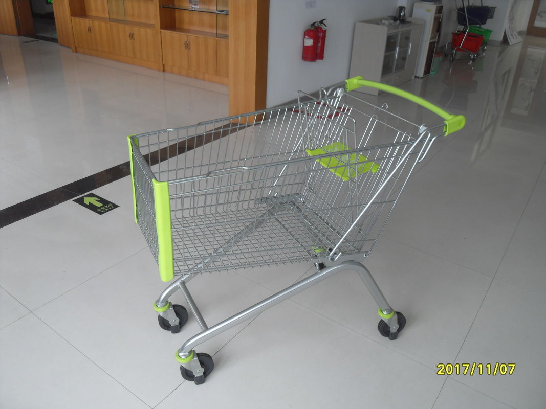 150L Grocery Shopping Trolley With 5 Inch Casters / Retail Shopping Carts