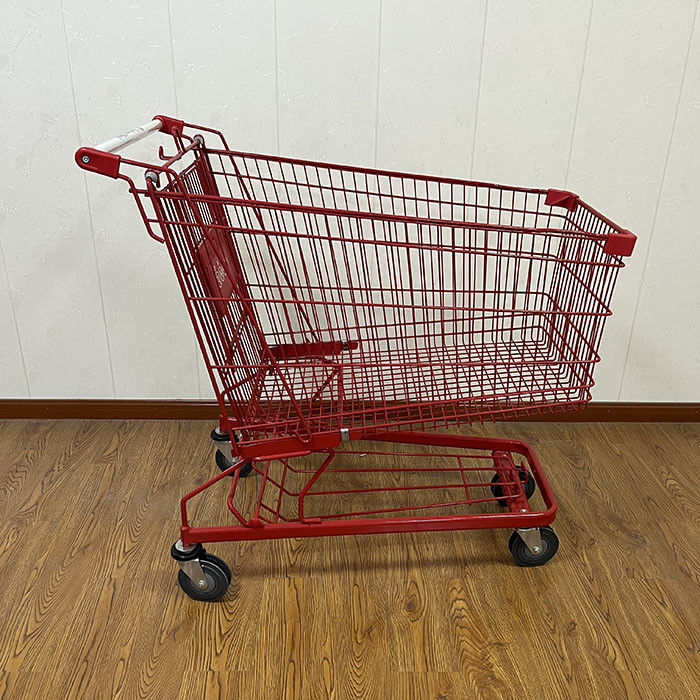 210L Asia And German Wire Supermarket Shopping Push Cart Grocery Shopping Trolley