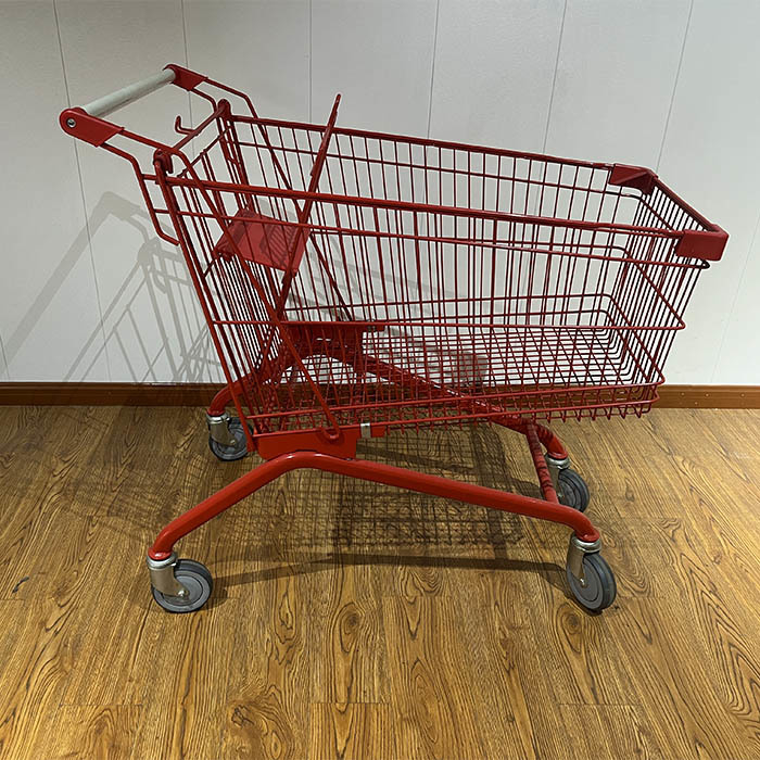 Customizable Spar light commercial 210L red shopping cart supermarket shopping cart