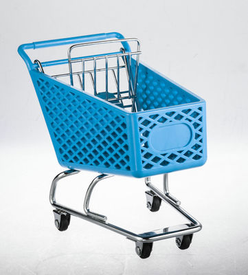 China Wheeled shopping trolley With metal base and back gate in chrome plated factory