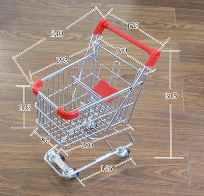China Q195 Low carbon steel Retail Shop Equipment Metal grocery shopping cart on wheels factory