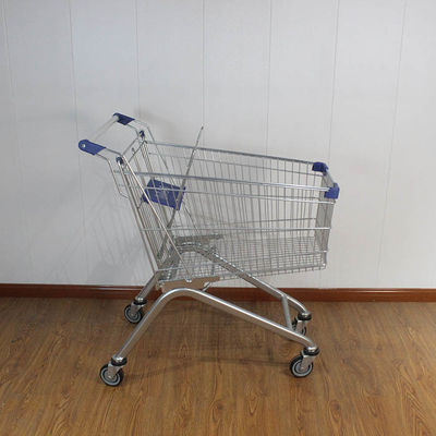 125L Retail Galvanized European Market Supermarket Shopping Trolley