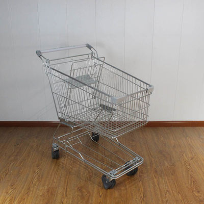 125L Retail High Capacity Escalator Asian Type Steel Metal Shopping Trolley