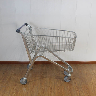 Classical Style 90L Round Corner Promotional European Chair Grocery Shopping Trolley