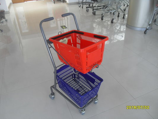 China 4 Swivel 3 Inch PVC Casters Supermarket Shopping Trolley Used In Small Shop factory