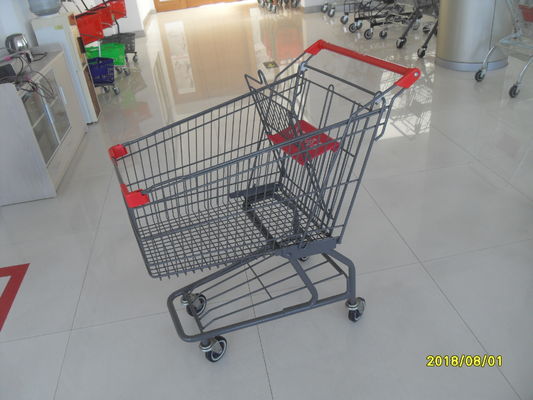 China Custom Logo Grocery Shopping Trolley For Metallic Distribute Store 125L factory