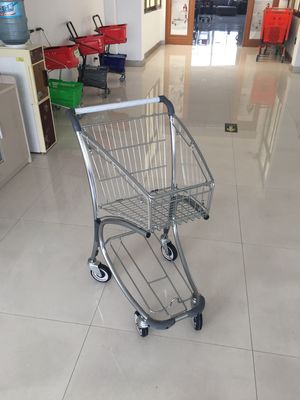 China Q195 Low Carbon Steel Supermarket Shopping Trolley Use In Airport Free Duty factory