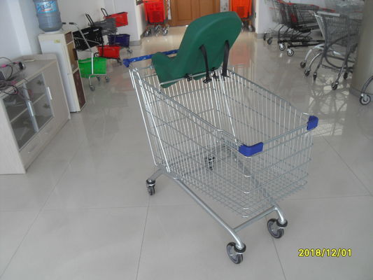 China 210L Baby Capsule Anti Theft Wire Grocery Pull Carts With Zinc Plating factory