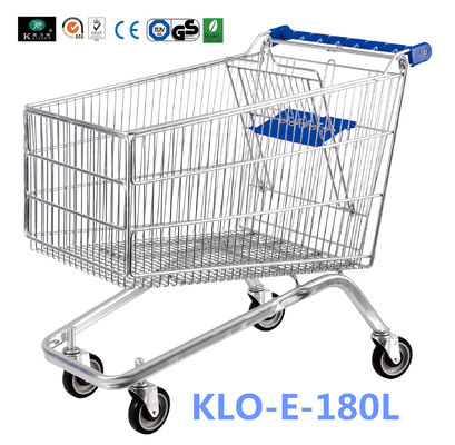 China Small 80L UK Supermarket Shopping Cart / Ladies Shopping Trolleys factory