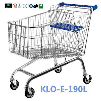 China Unfoldable 190 Litre UK Shopping Cart / Metal Shopping Carts For Kids factory