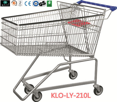 China 210L Grocery Disabled Shopping Trolley With Base Grid / 2 Years Warranty factory