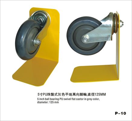 China 4 Inch Black PU Wheels , Shopping Trolley Castor Wheels With Ball Bearing factory