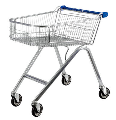 China American Style 71L UK Shopping Cart With Base Grid , Grocery Shopping Trolley factory